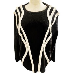 Republic Black White Sweater Size Medium